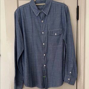 SKU/Save Khaki United Brand Men's Chambray Blue Denim Button Down Shirt